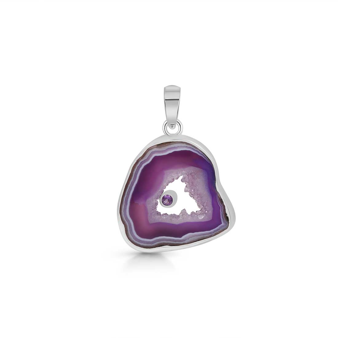 Purple Agate Pendant-(APU-P-47.)